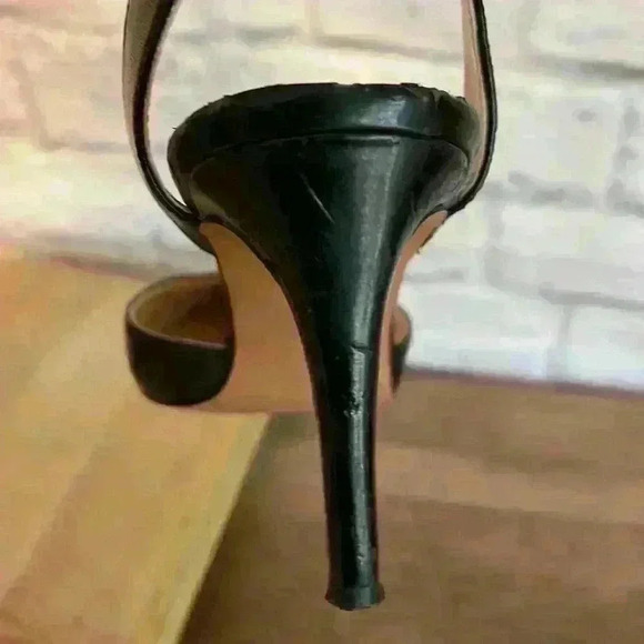 Nine West Callen Black Leather Ankle Strap Size 5 1/2 M - Picture 3 of 8